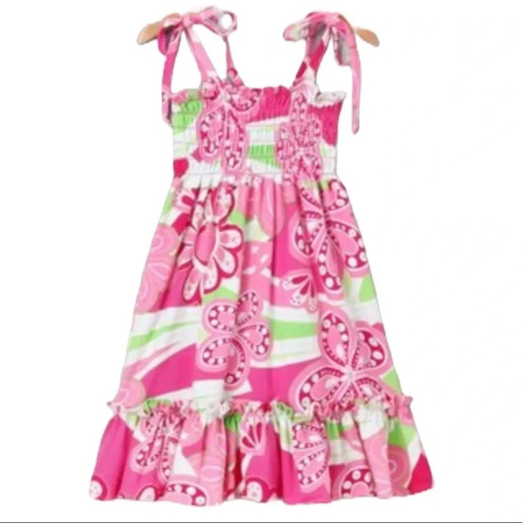 CORKYS KIDS BOUTIQUE NEW GIRLS PINK SUNDRESS DRESS SUMMER CASUAL EASTER SIZE 4 - Picture 1 of 5